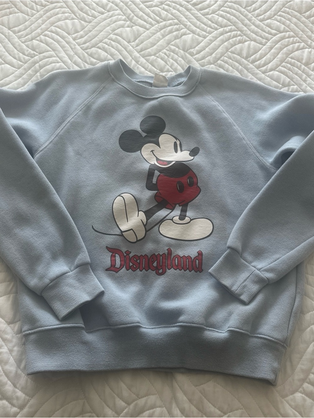 Disney Light Blue Mickey Mouse Crewneck Sweatshirt